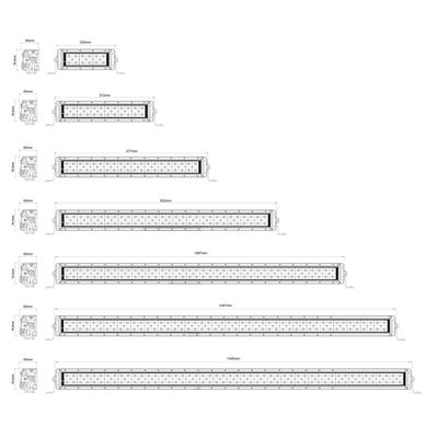 Dwurzędowa listwa świetlna Led 1224w Wodoodporna listwa oświetleniowa Soczewka grzewcza Osram Emark R10