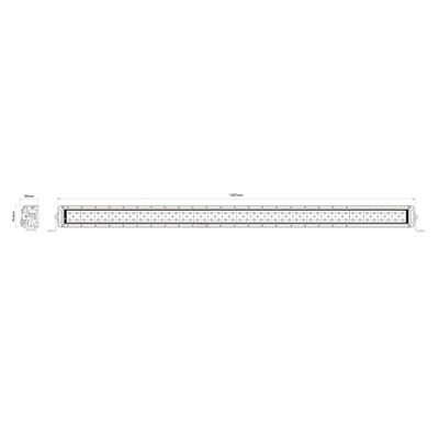 Auto 4x4 IP67 Dwurzędowa listwa świetlna LED 288W DC 24V PC Obiektyw Układ OSRAM