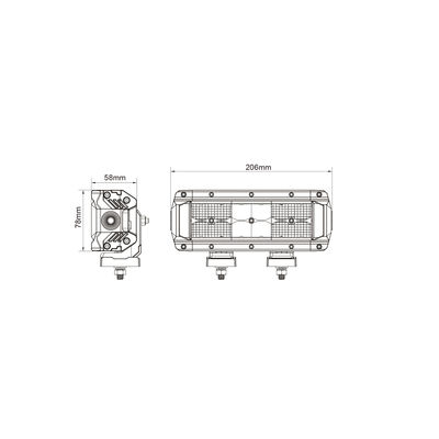 Dwurzędowa listwa świetlna Led Combo 44W Dwurzędowa listwa świetlna LED do SUV-a ATV UTV