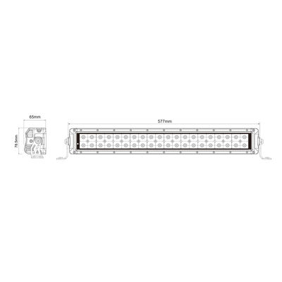 224w IP67 Wodoodporny dwurzędowy pasek świetlny LED do łodzi 40 * 5W Osram