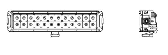 CREE Chip Dual Row LED Light Bar 13,5 cala 72W 6480lm do samochodów ciężarowych