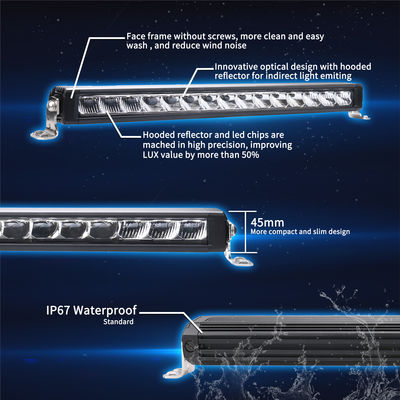 Czarny ECE 20 cali Slim LED Driving Lights R112 LED Car Light Bar