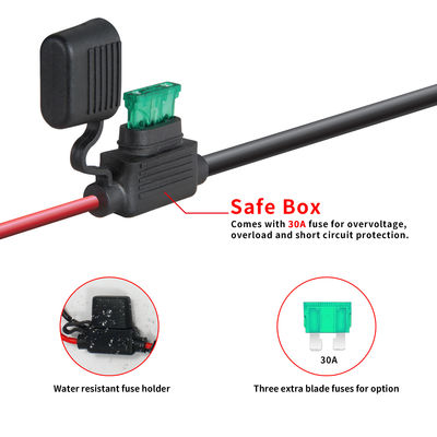 20cm 14AWG Work Light Automotive Wiązka przewodów CSA Przełącznik przekaźnika bezpiecznika