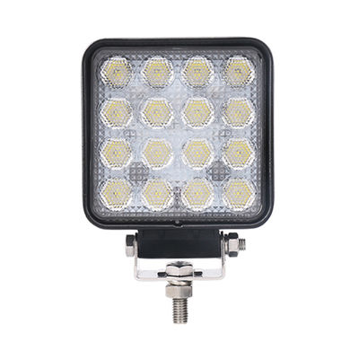 IP69K 48W Spot Beam LED Lights Black Square Off Road Work Lamp