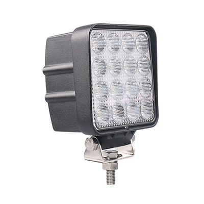 IP69K 48W Spot Beam LED Lights Black Square Off Road Work Lamp